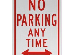 No Parking Any Time Sign Double Arrow