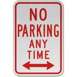 No Parking Any Time Sign Double Arrow